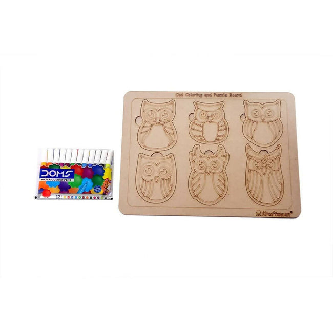 Kraftsman Owl Shapes Puzzle Board | Color Kit Included Hover Image