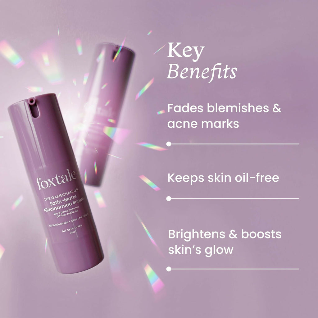 Foxtale 5% Niacinamide Face Serum - Fades Blemishes & Acne Marks, Reduce Dark Spots, Controls Oil and Brightens Skin