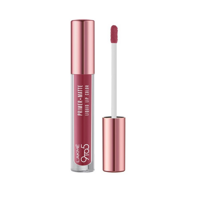 Lakme 9to5 Primer + Matte Liquid Lip Color - MP1 Everyday Pink Hover Image
