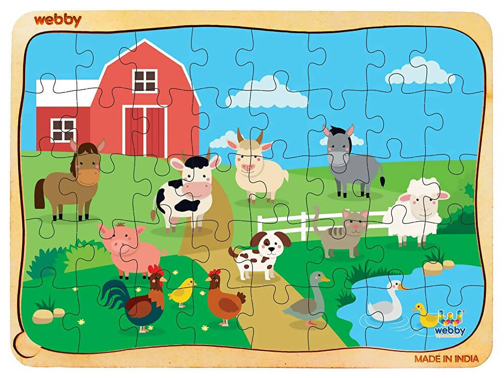 Webby Farm House Wooden Jigsaw Puzzle- 40 Pcs