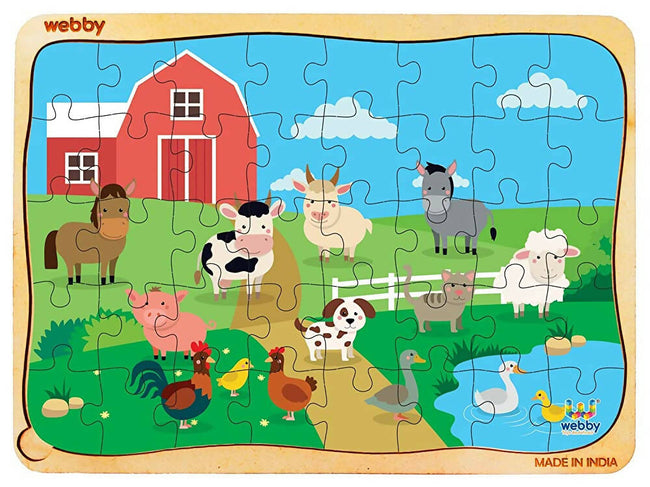Webby Farm House Wooden Jigsaw Puzzle- 40 Pcs Hover Image