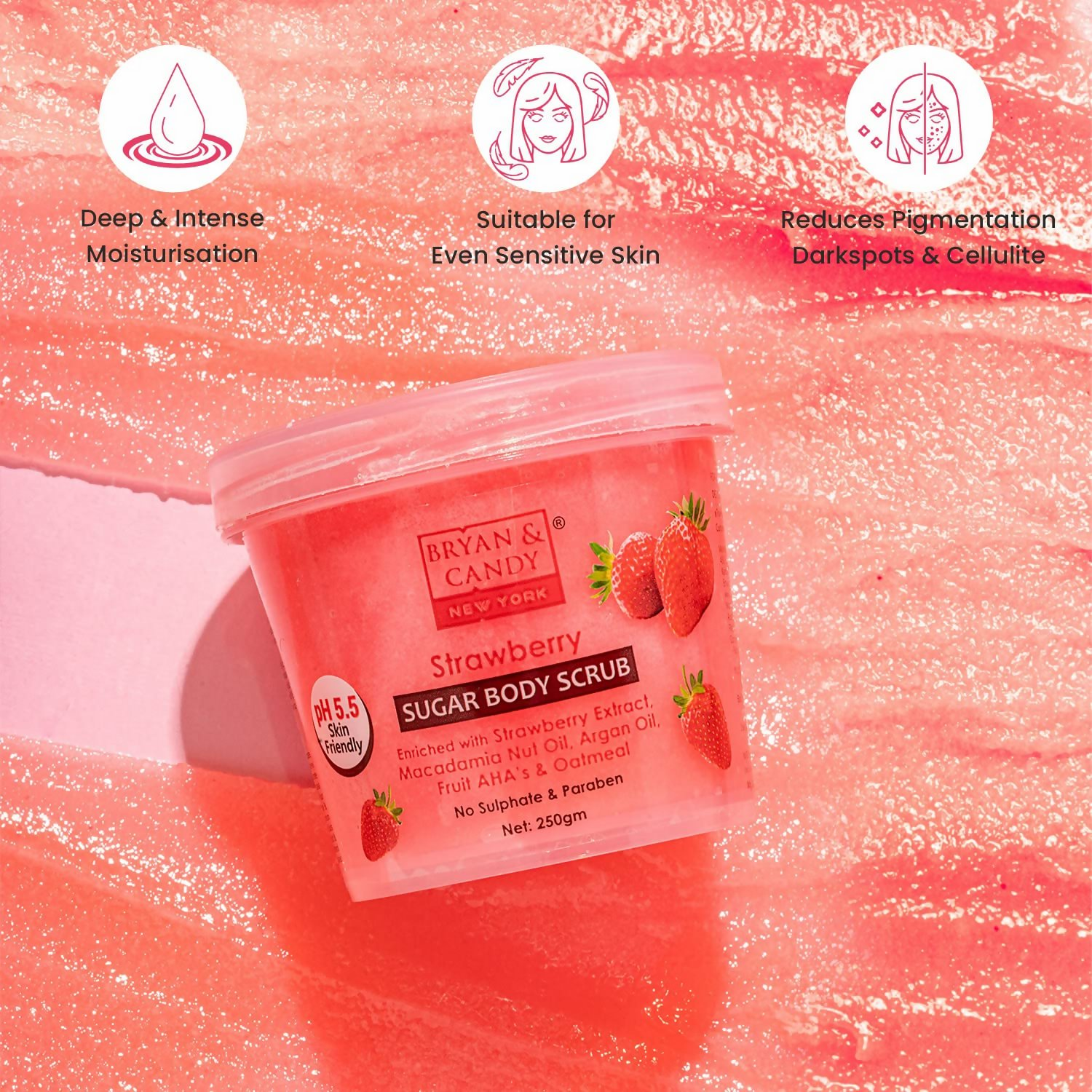 Bryan & Candy Strawberry Sugar Body Scrub