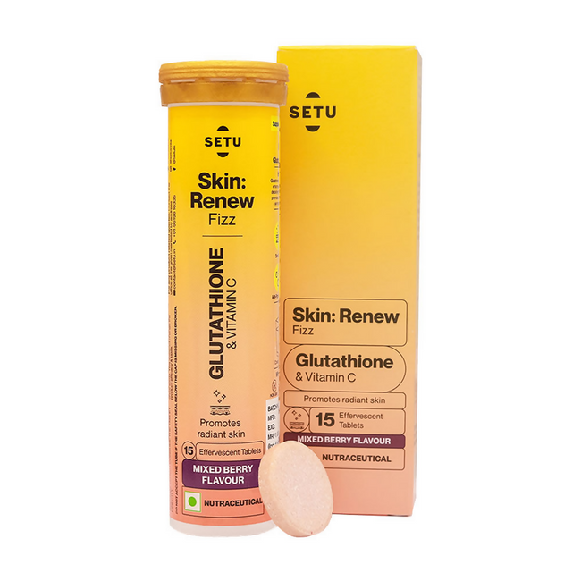 Setu Skin Renew Fizz Glutathione & Vitamin C Effervescent Tablets Hover Image
