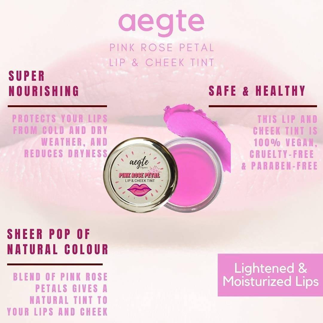 Aegte Organics Pink Rose Petal Lip & Cheek Tint Balm