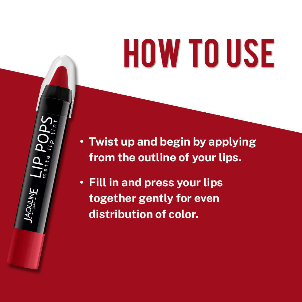 Jaquline USA Lip Pops Matte Lip Tint - Cherry Pop 04