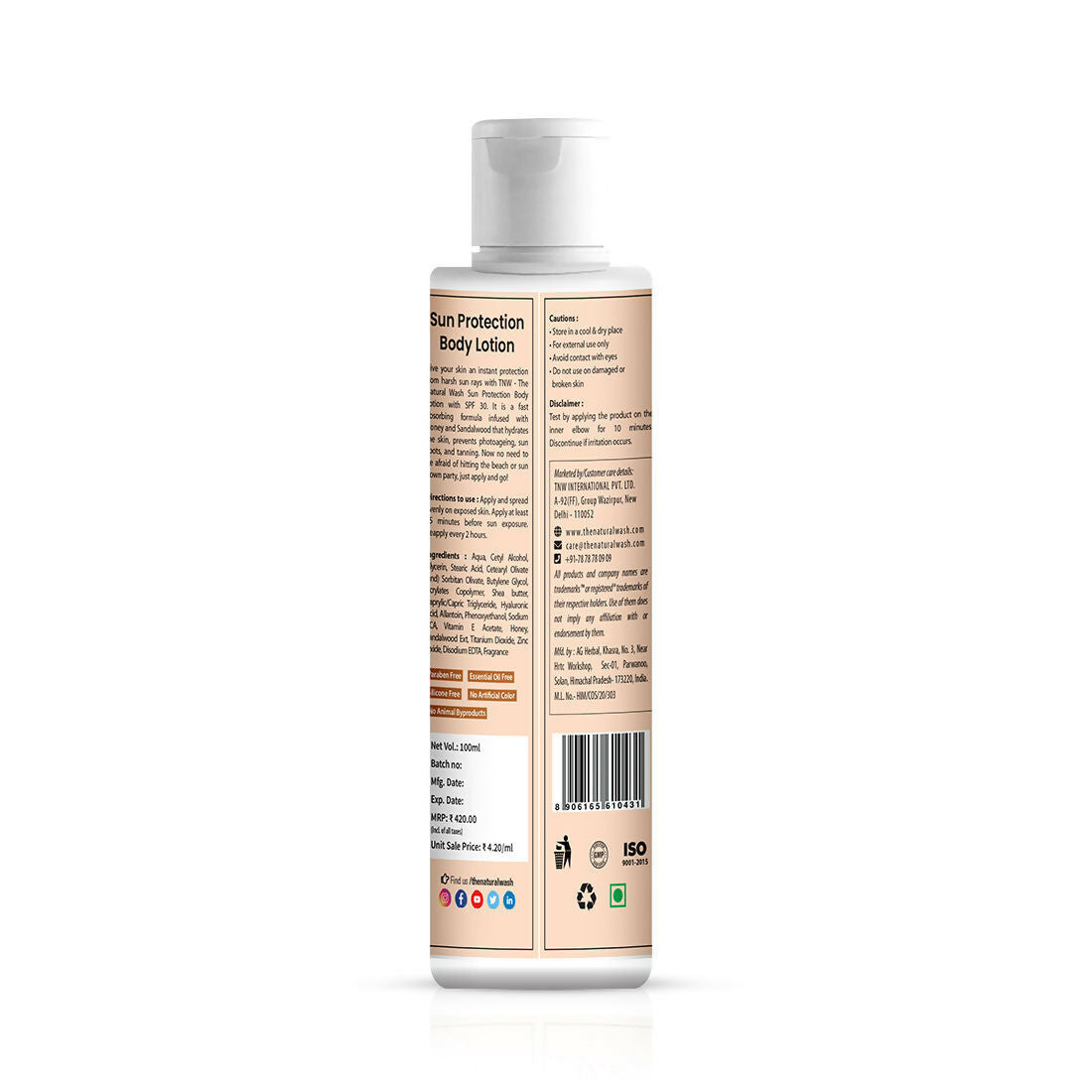 The Natural Wash Sun Protection Body Lotion