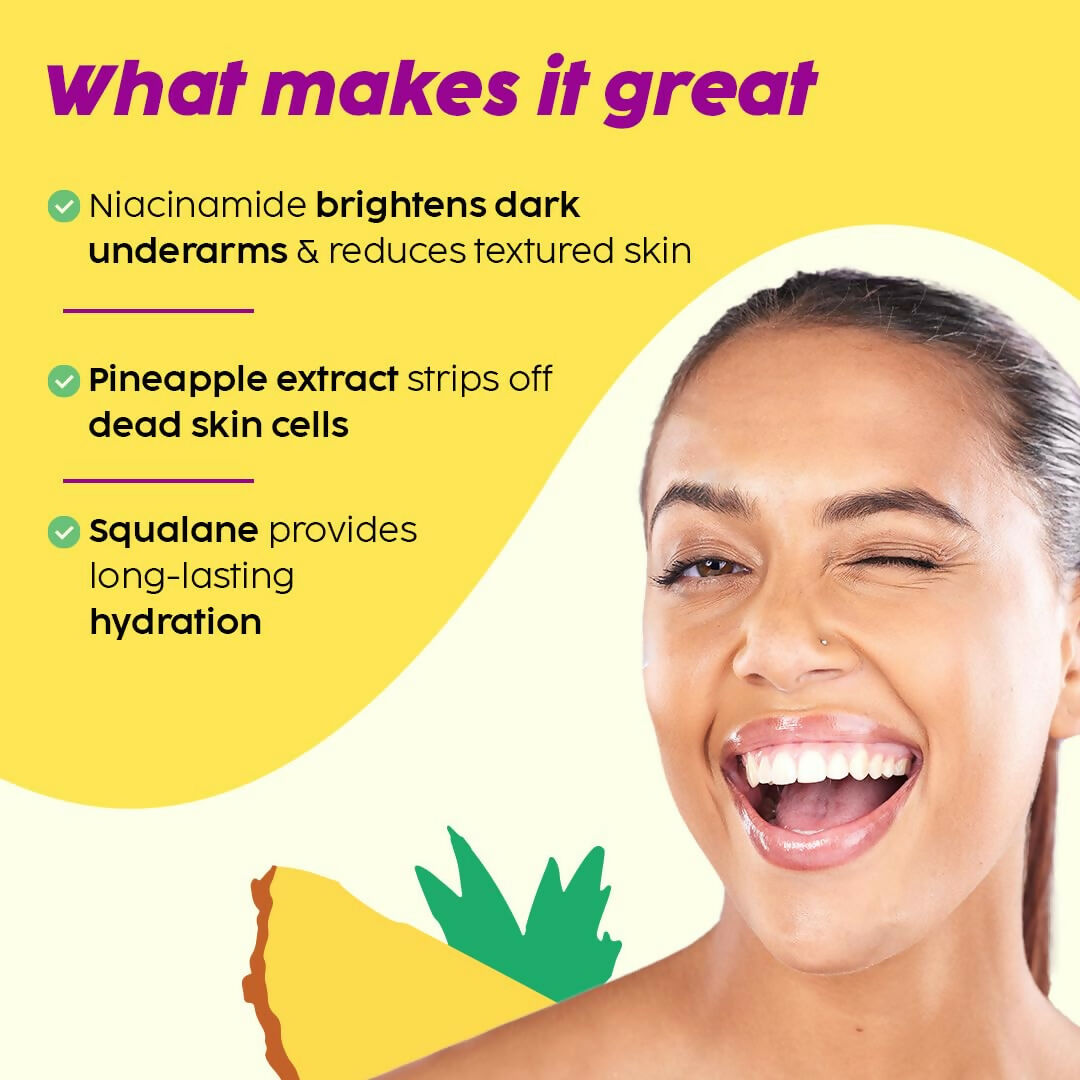 PLIX The Plant Fix Pineapple 5% Niacinamide Bright Polishing Cream For Neck, Knees & Elbows