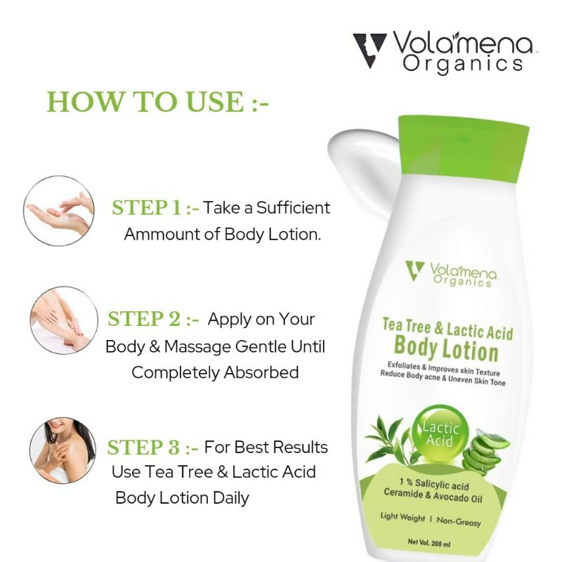 Volamena Tea Tree & Lactic Acid Body Lotion With Ceramide