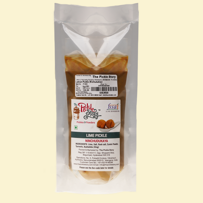 The Pickle Story Ninchudkaya – Stuffed Full Lime Pickle Main Image