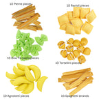 The Small Wonderland Pretend Play Fabric Pasta Set-60 Pieces-Realistic looking kids play food toys