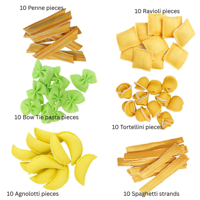 The Small Wonderland Pretend Play Fabric Pasta Set-60 Pieces-Realistic looking kids play food toys Main Image