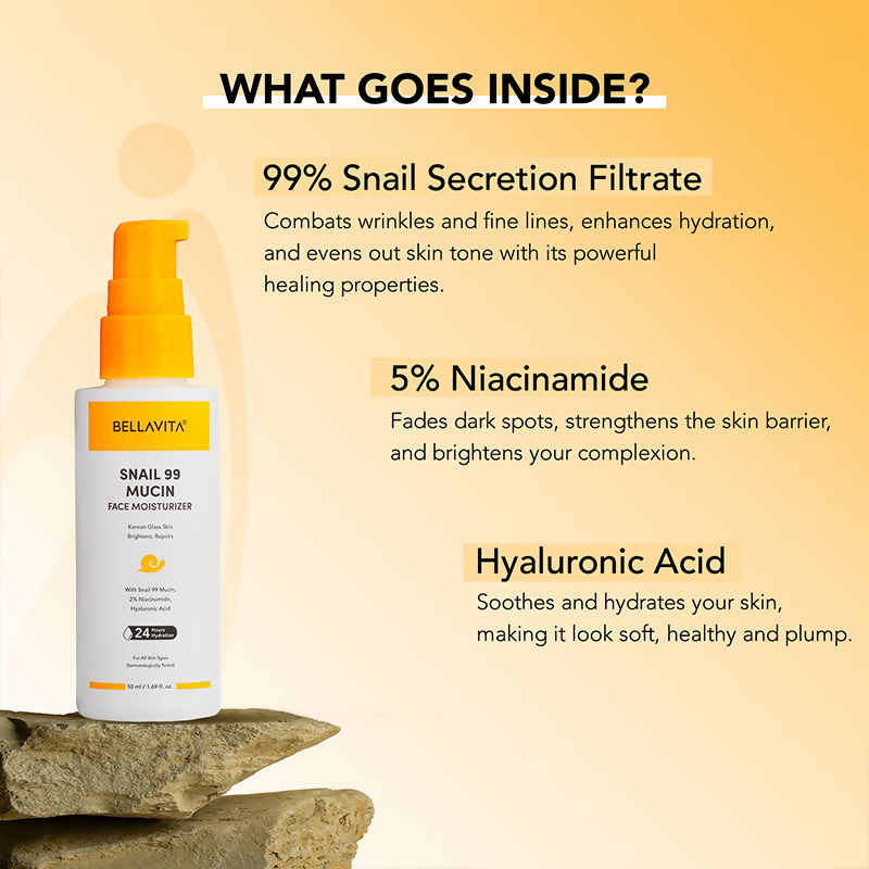 Bella Vita Organic Snail 99 Mucin Face Moisturizer