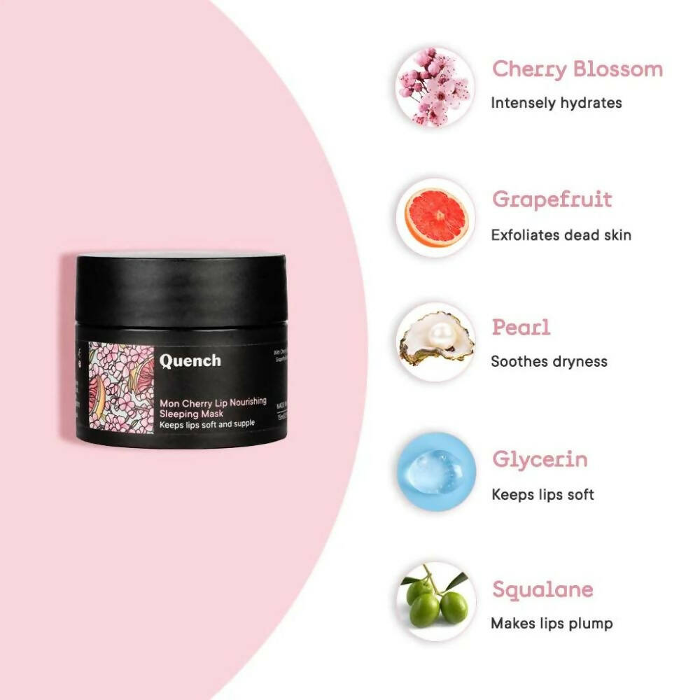 Quench Botanics Mon Cherry Lip Nourishing Sleeping Mask - Korean Skincare