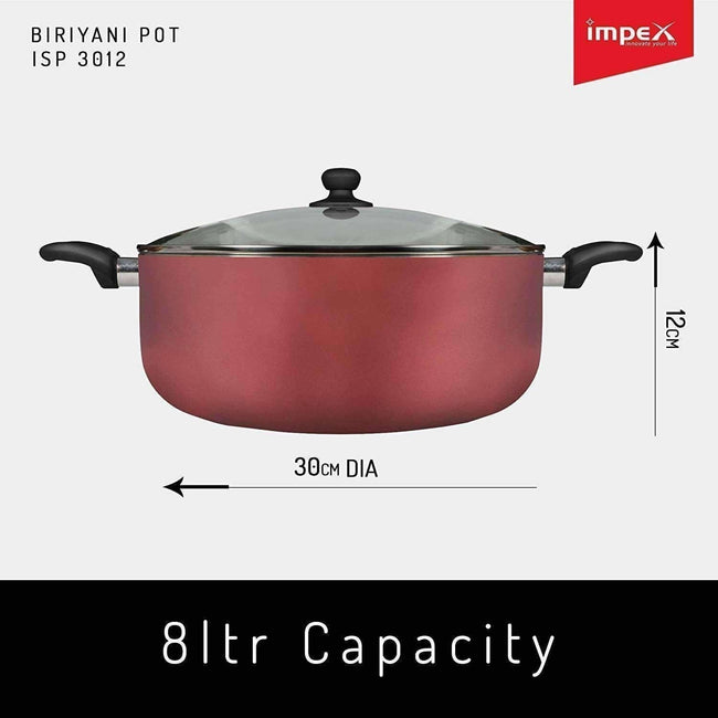 Nonstick Coated Aluminium Biriyani Pot (8 Litre,30 cm) Main Image
