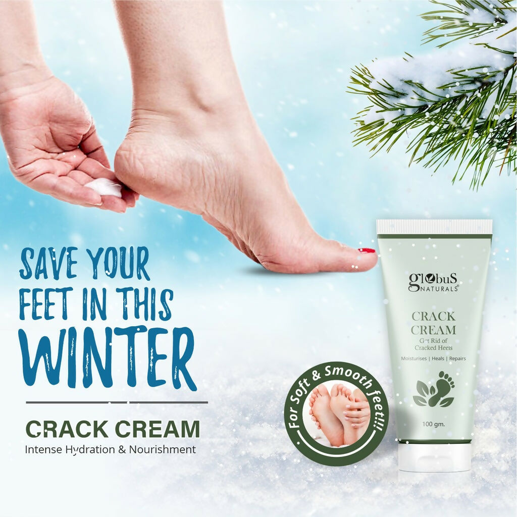 Globus Naturals Crack Cream for Dry & Cracked Heels & Feet