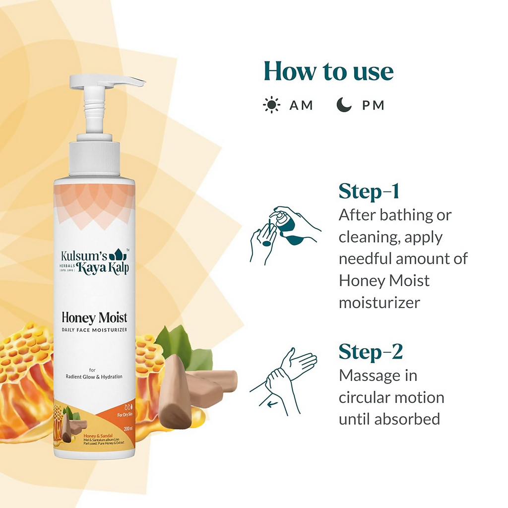 Kulsum's Kaya Kalp Honey Moist Face & Body Moisturizer For Radiant Glow & Hydration