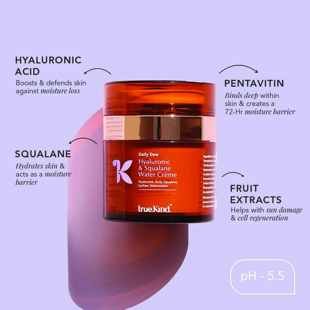 True Kind Daily Dew Hyaluronic & Squalane Water Crème Moisturiser