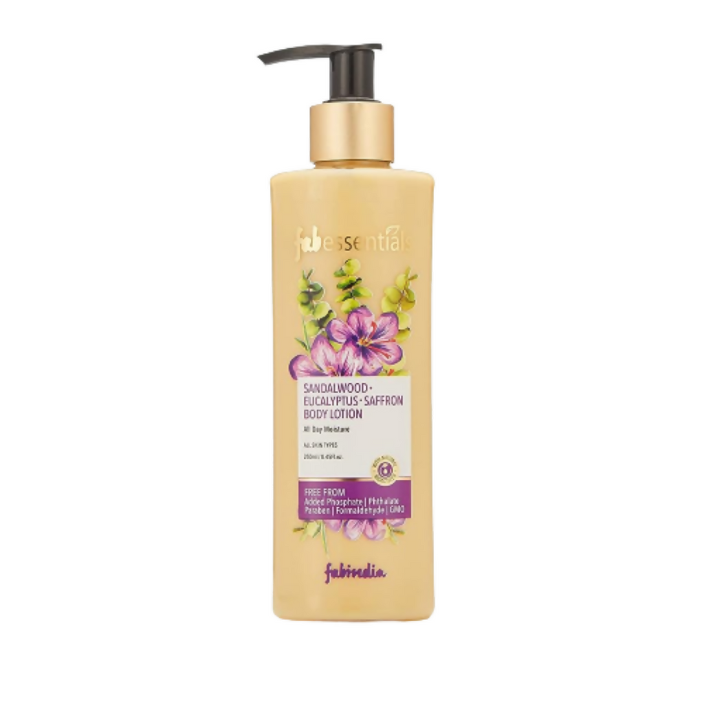 Fabessentials Sandalwood Eucalyptus Saffron Body Lotion