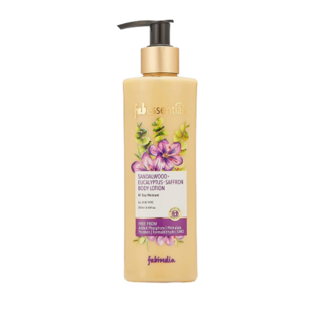 Fabessentials Sandalwood Eucalyptus Saffron Body Lotion