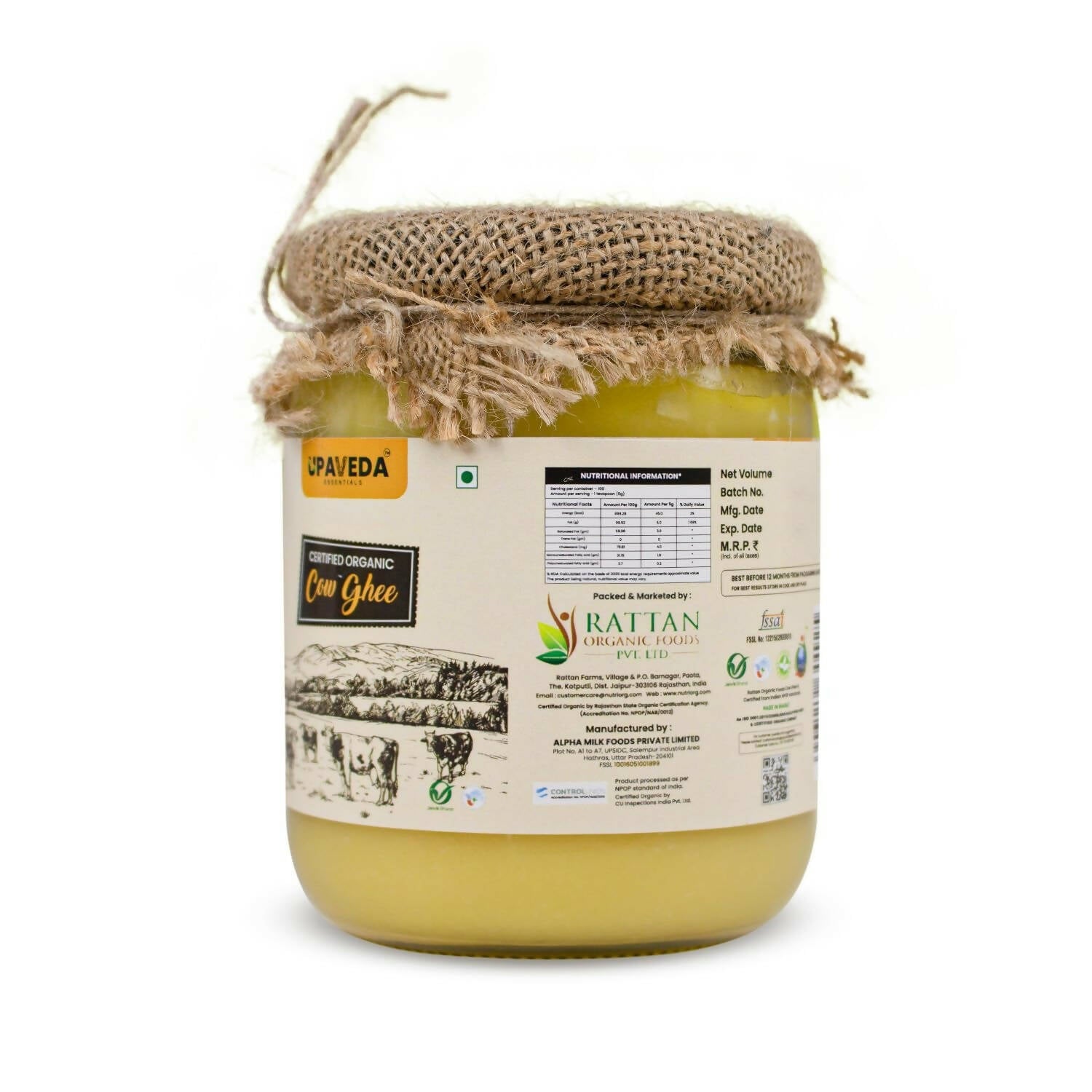 Vanalaya Buffalo Ghee | Buffalo Bilona Ghee 100% Pure | Churned From Curd | Homemade Organic Authentic Ghee