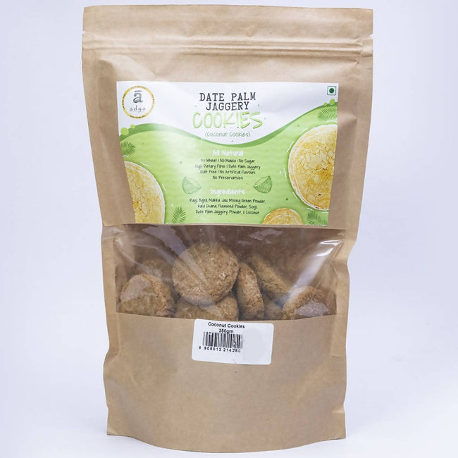 Adya Organics Date Palm Jaggery Coconut Cookies Hover Image