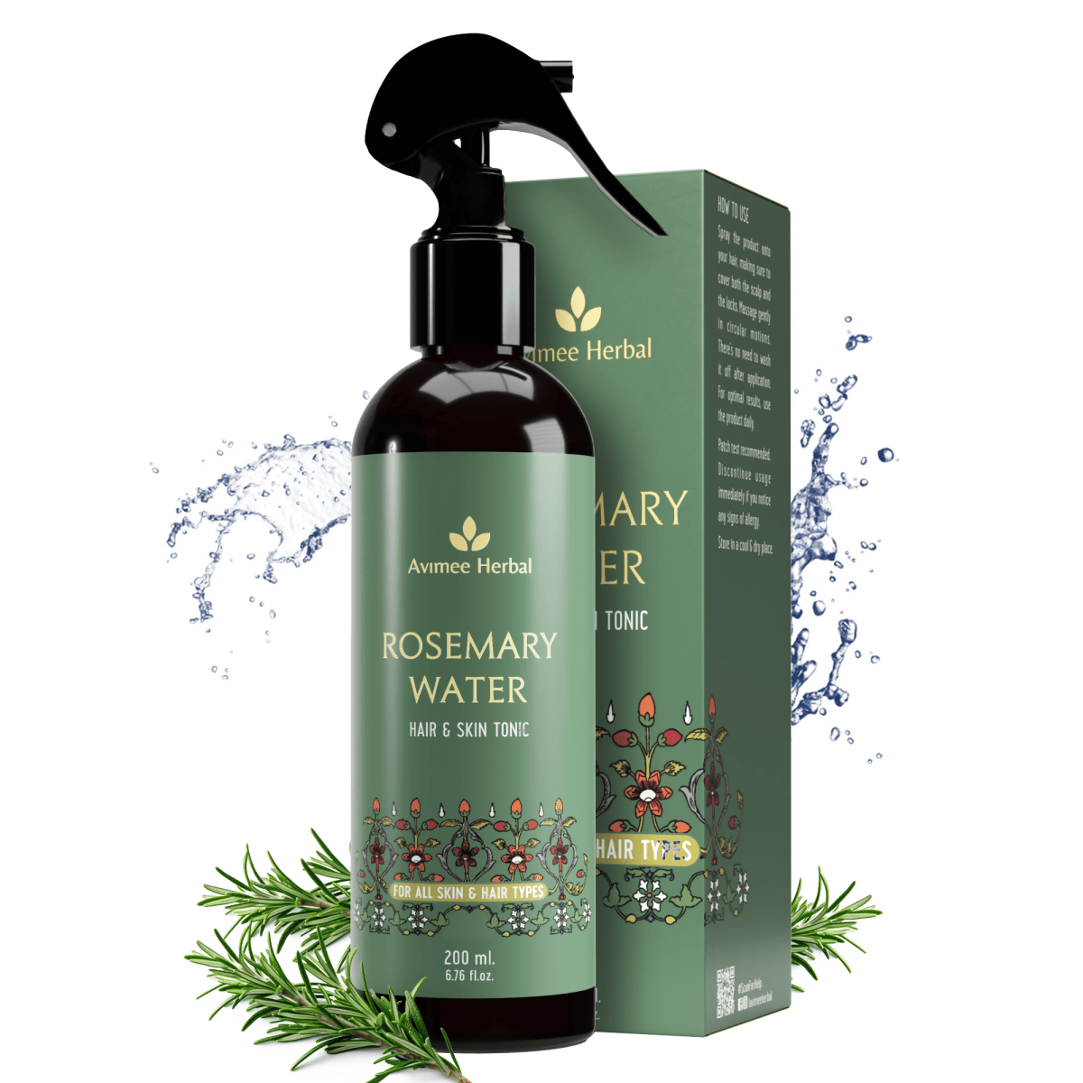 Avimee Herbal Rosemary Water For Hair And Skin For Hair Growth, Hair Fall Control and Scalp Health