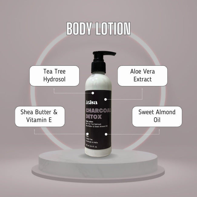 Atisa Charcoal Detox Body Lotion Main Image
