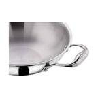Vinod Platinum Triply Stainless Steel Kadai With Lid