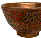 Nizalia Floral Motif Embossed Paper Mache Bowl - Limited Time Offer