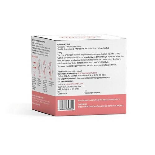 Sirona Super Plus Heavy Flow Applicator Tampons Main Image