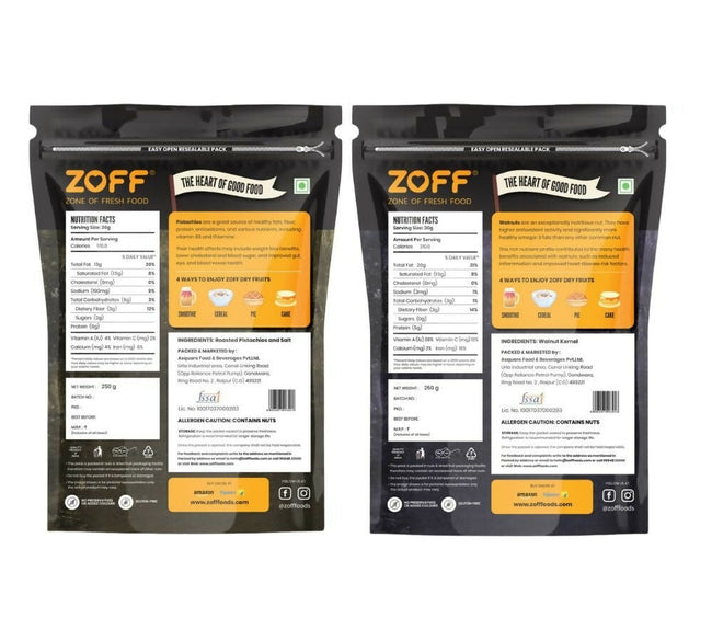 Zoff Premium Salted Pista & Roasted Walnuts Combo Main Image