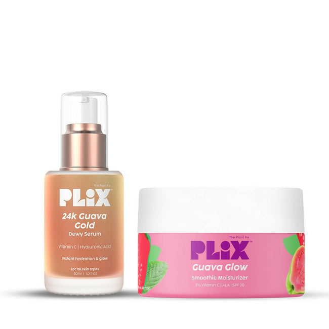 PLIX The Plant Fix 24k Guava Gold Lightweight Face Serum and Moisturizer Combo Hover Image