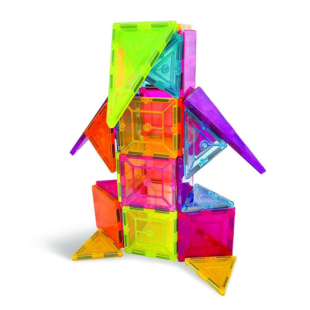 Kipa MagPlay Centurian 100 Pieces Magnetic Tiles Set Constructing and Creative Learning Educational Stem Toy with Smart Outdoor BagPack Kids