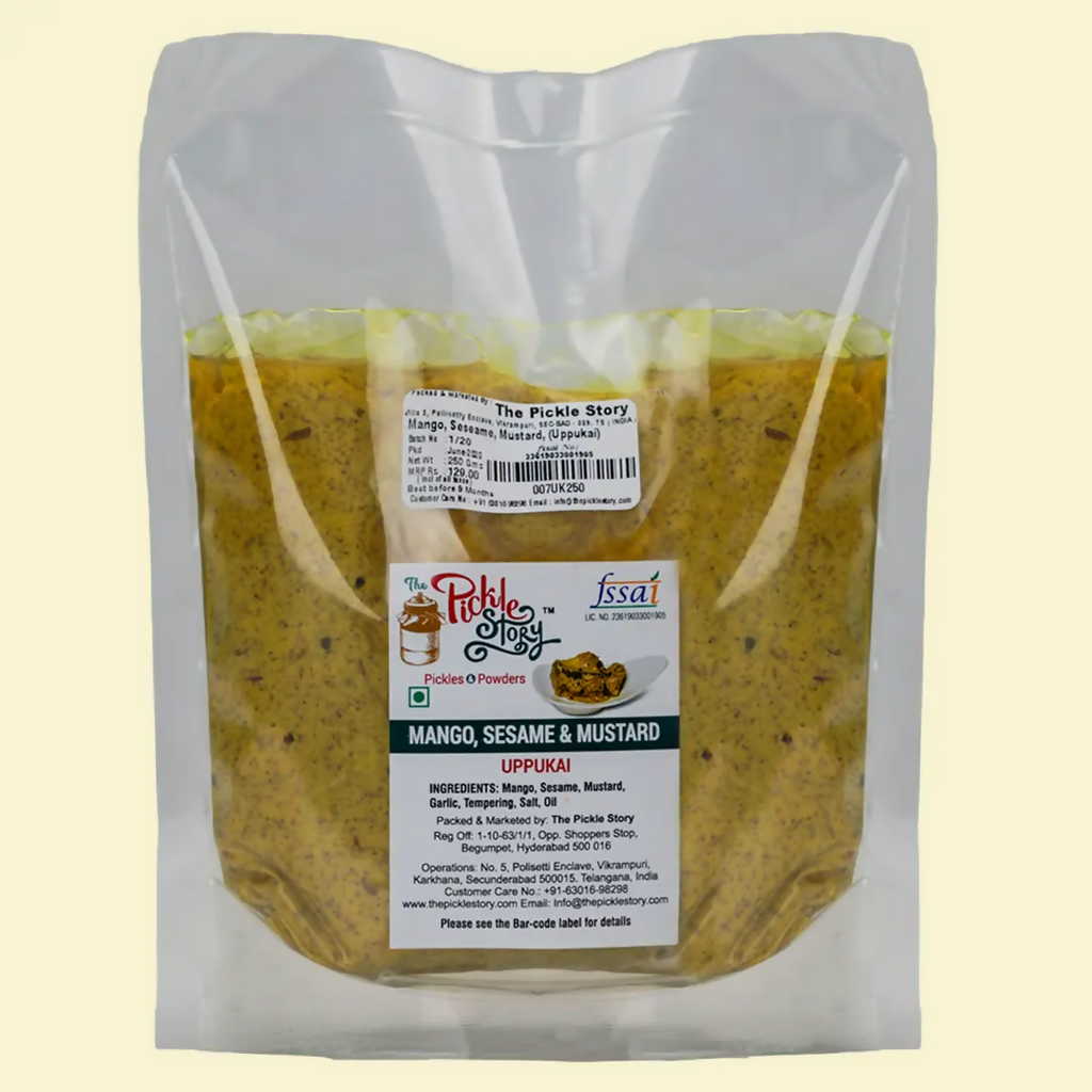 The Pickle Story Mango, Sesame & Mustard (no chilly powder) - Uppukai Pickle