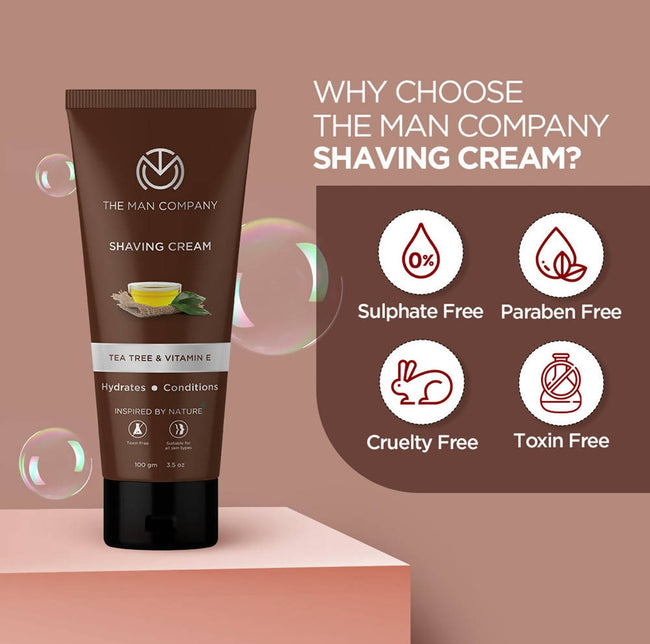 The Man Company Shaving Cream Tea Tree & Vitamin E Main Image