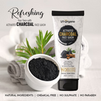 LA Organo Papaya Hydrating Face Gel with Alovera,Vit-E & Activate Charcoal Face Wash Combo
