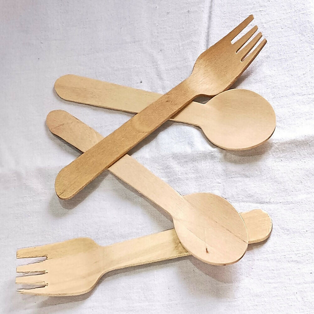 Eco friendly Wooden Spoon & Fork Combo