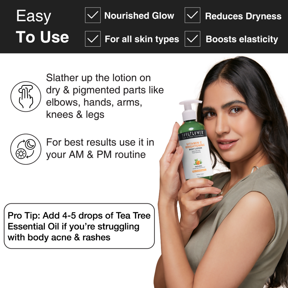 Soulflower Vitamin C Brightening Body Lotion