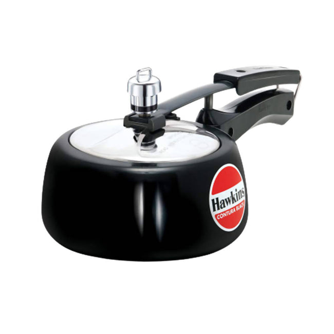 Hawkins Hard Anodized Aluminium Pressure Cooker - 1.5 Liters - Black Color Hover Image