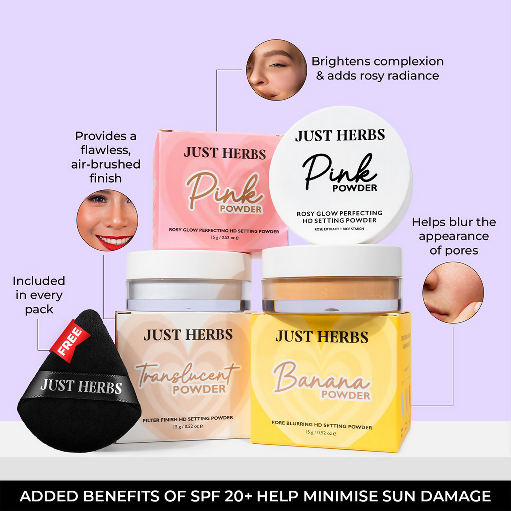 Just Herbs HD Setting Loose Powder - Yellow