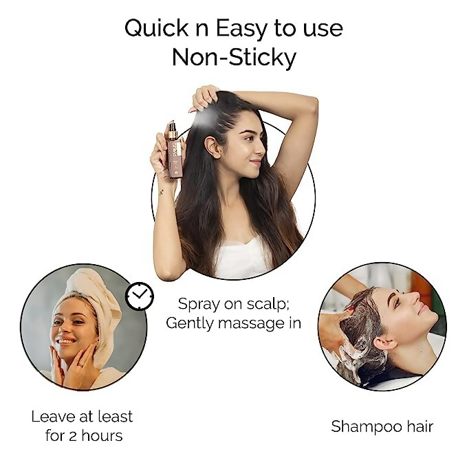 Pyoura Hibiscus Hair Mist Spray For Itchy Dry Scalp & Dandruff Non-Oily Heat Protection Hair Mist Tonic Supports Hair Growth