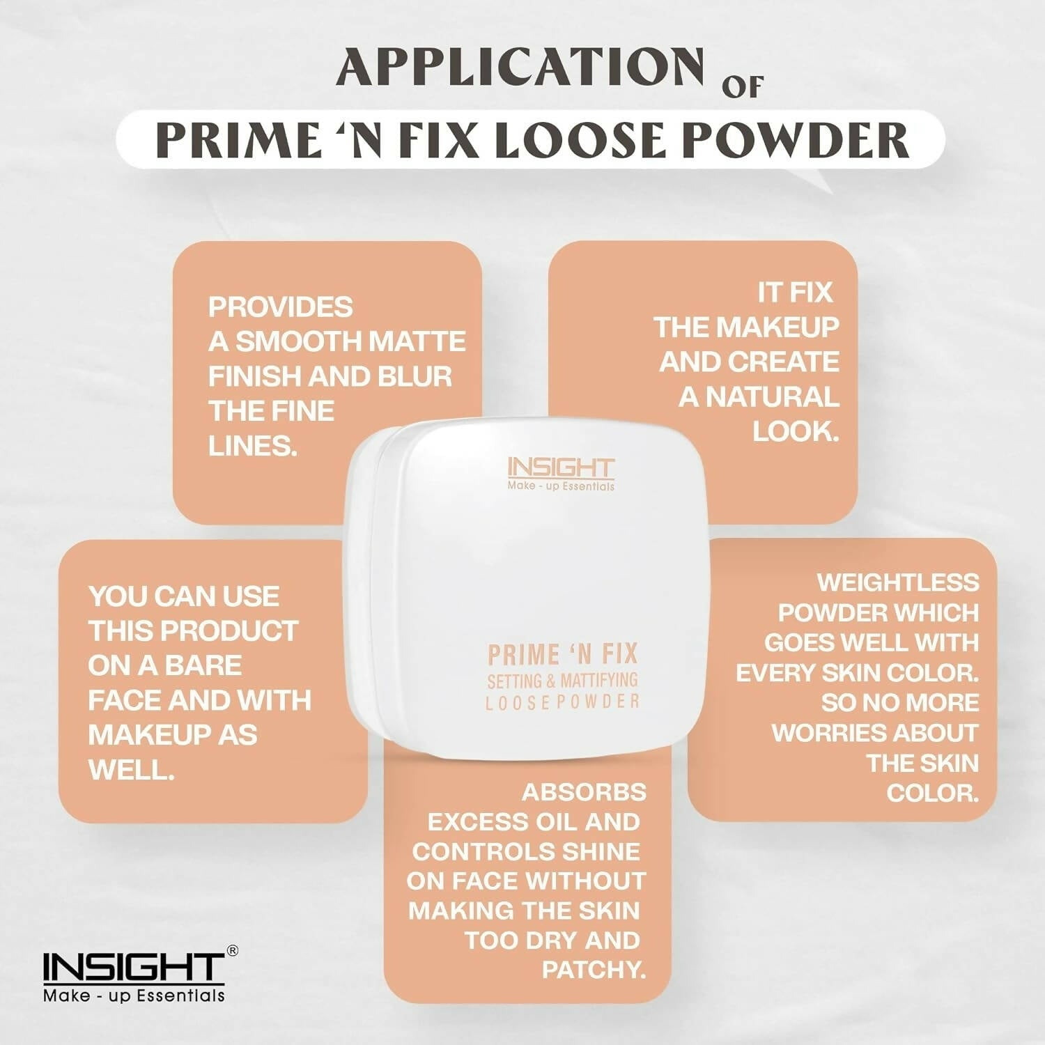 Insight Prime N Fix Setting Mattifying Loose Powder -TR203