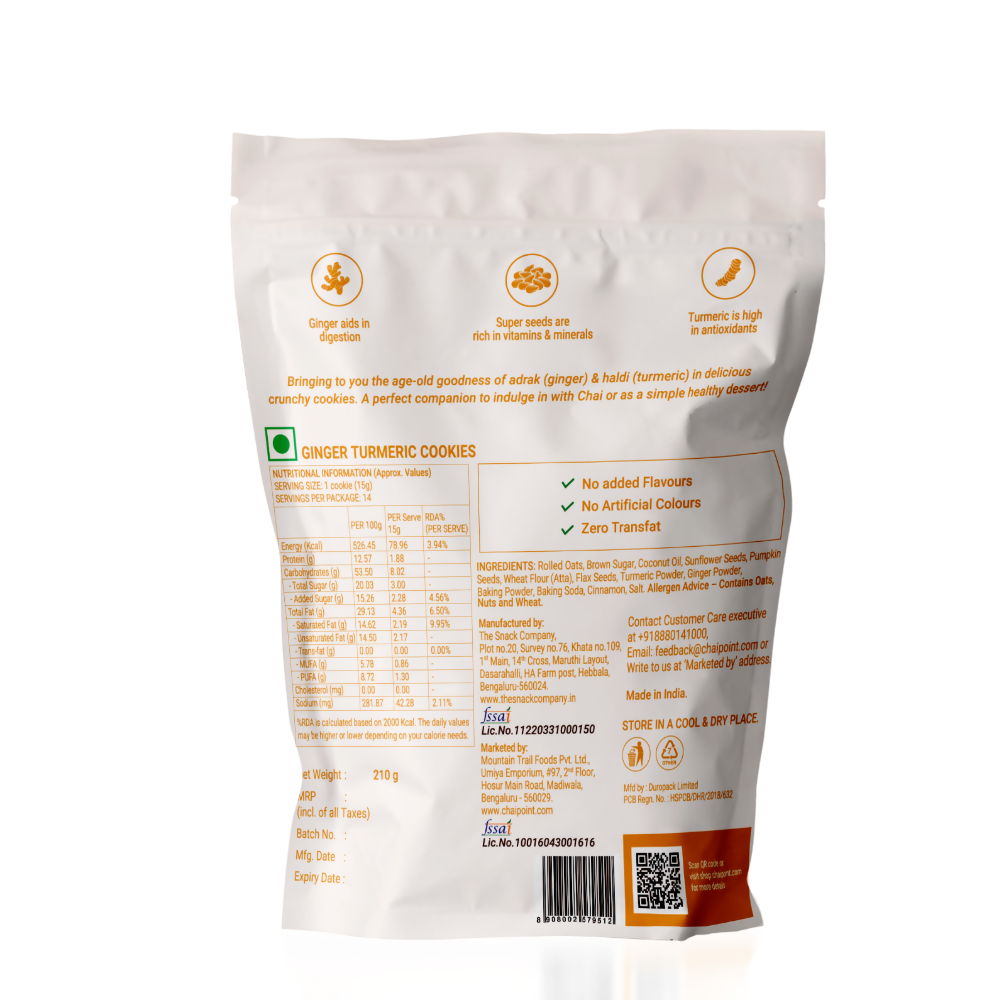 Chai Point Ginger Turmeric cookies