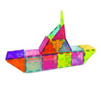 Kipa MagPlay Build A Castle 60 Pcs. Magnetic Tiles Set with Storage Container, Constructing and Creative Toy with Smart Outdoor BagPack for Kids