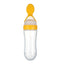 Safe-O-Kid Easy Squeezy Silicone Food Feeder Spoon (Soft Tip) Bottle- Yellow- 90mL