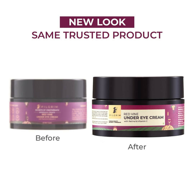 Pilgrim Red Vine Under Eye Cream with Retinol & Vitamin C For Dark Circles, Wrinkles, & Puffy Eyes Main Image