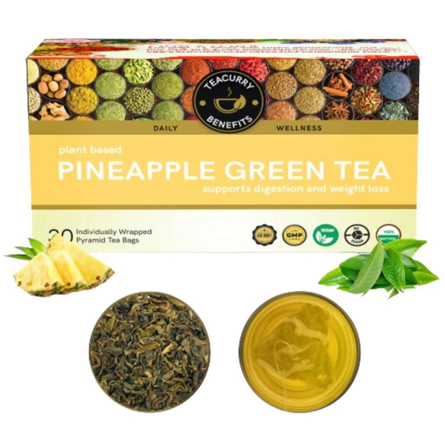 Teacurry Pineapple Green Tea Bags Hover Image