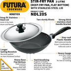 Hawkins Non-stick Stir Fry Pan 26 cm Diameter with Lid 2 L (NDL20S)