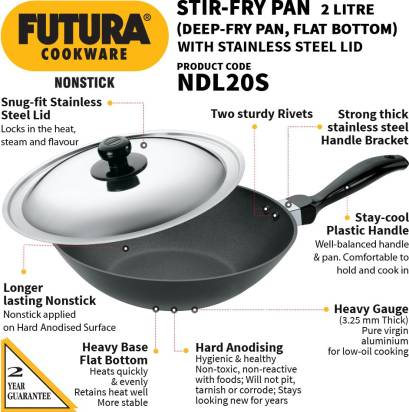 Hawkins Non-stick Stir Fry Pan 26 cm Diameter with Lid 2 L (NDL20S) Main Image