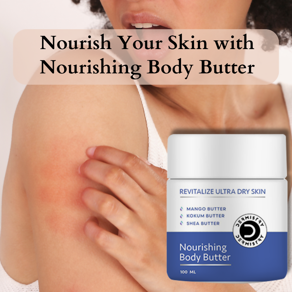 Dermistry Revitalizing Nourishing Body Butter for Ultra Dry & Flaky Skin Mango Kokum & Shea Butter